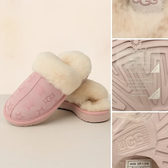 💗 UGG Pink Star Slippers – Size 6 – Brand New (No Box) - Picture 2 of 7
